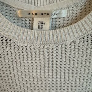 Max Studio Cream Textured Knit Top